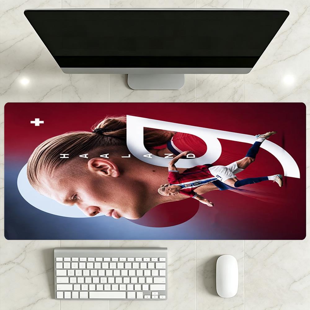 Haaland Gaming Mouse Pad Gamer Mousepad Computer Desk Mat Non-Slip Rubber Base Office and Gaming Desk Decoration