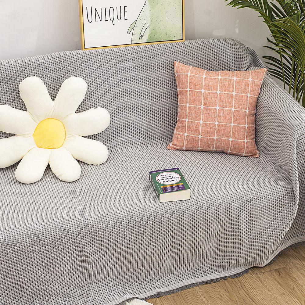 Tablecloth Japanese Thickened Cotton And Linen Fabric High-End Light Luxury Retro Waffle Dining Table Square Table Round Table Cloth