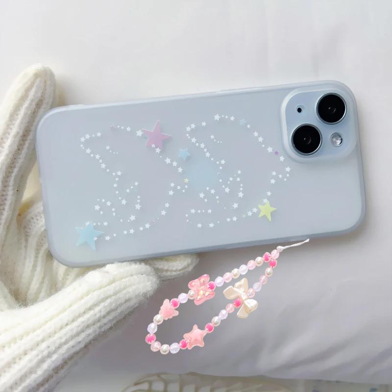Lovely Korean INS Cat Dolphin Cute Phone Case for iPhone 16 Pro 15 14 13 12 11 Promax Plus Luxury High-end Minimalism Back Cover