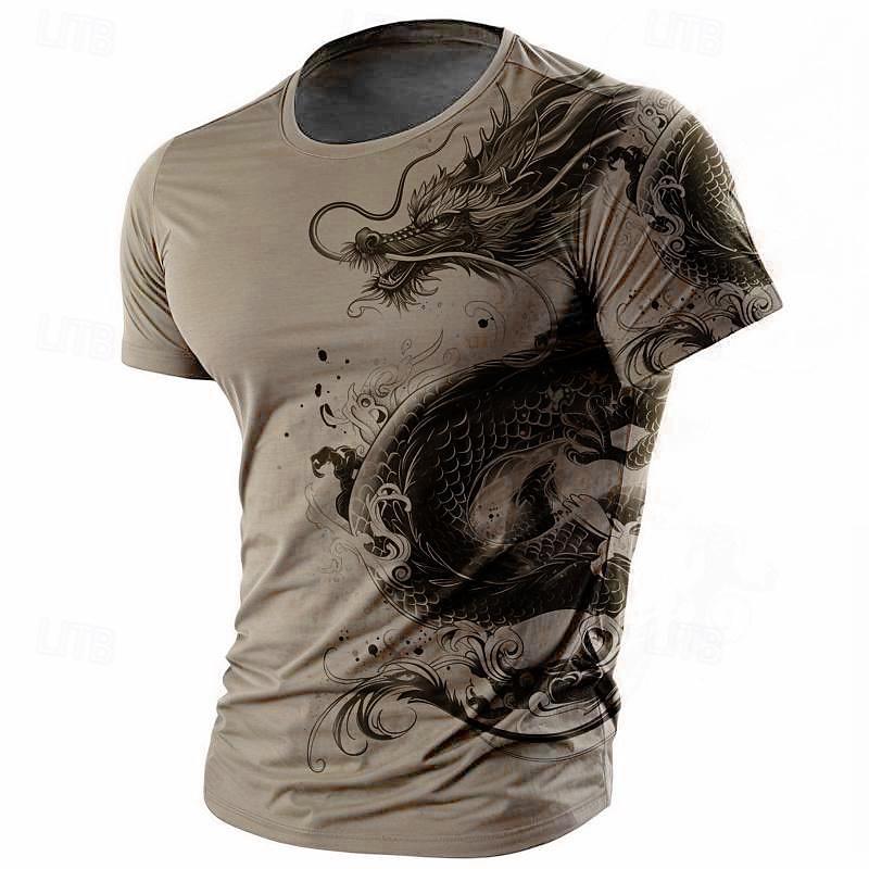 Men's T-Shirts Retro Animal Street 3d Print Short Sleeves Vintage Top T Shirt For Men Clothing Oversized Shirt Tee Summer T-Shirts Men’s