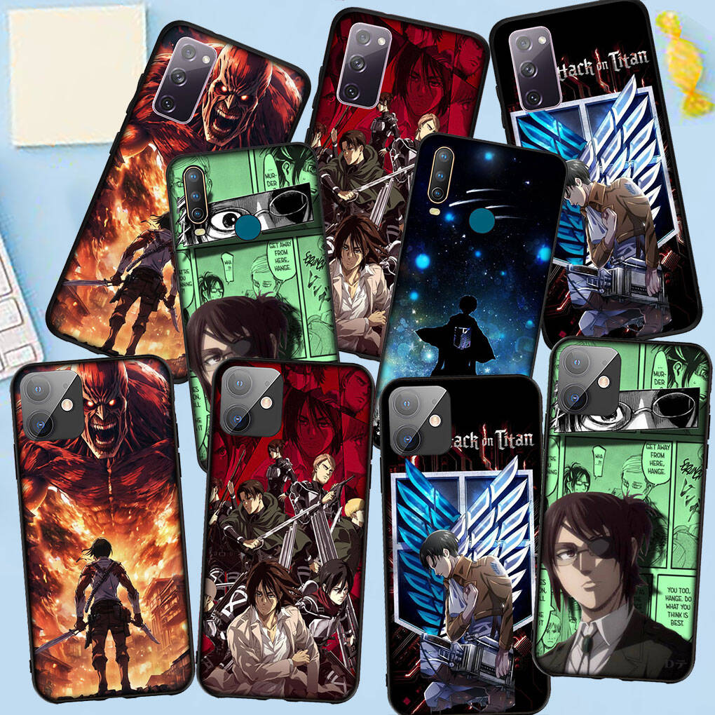 Case for I17 16 15 Xiaomi Poco F8 F7 F6 X7 X6 M8 C85 C75 C71 Redmi Note 14 13 12 11 Pro Max A3 A4 14C 13C 15C Eren Jaeger Anime Levi Attack On Titan