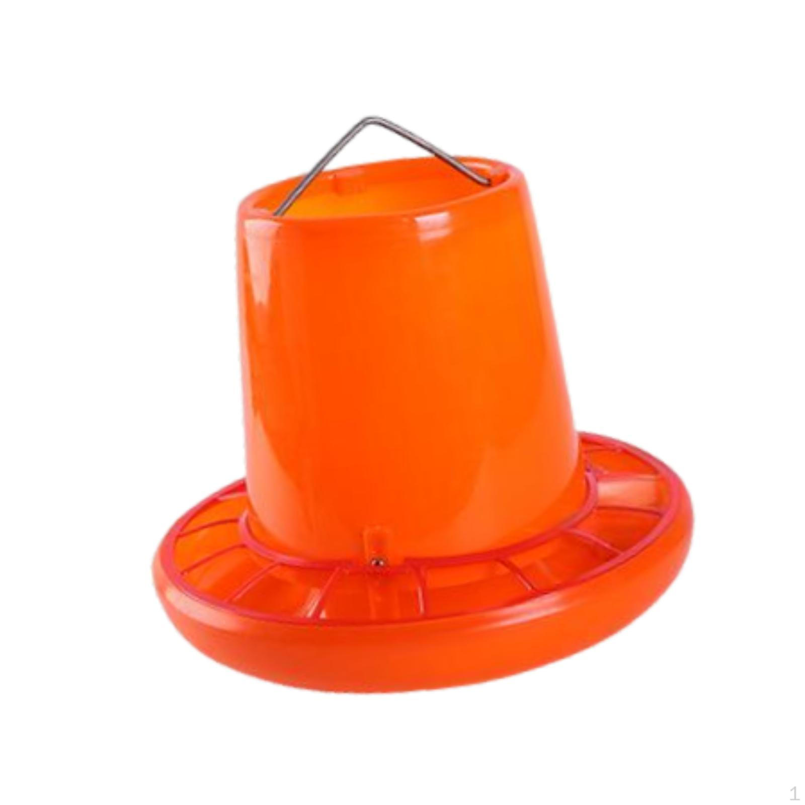 

Automatic Chicken Feeder Food Feeding Bucket Garden Chicks Lawn with Carry Handle Container Style A