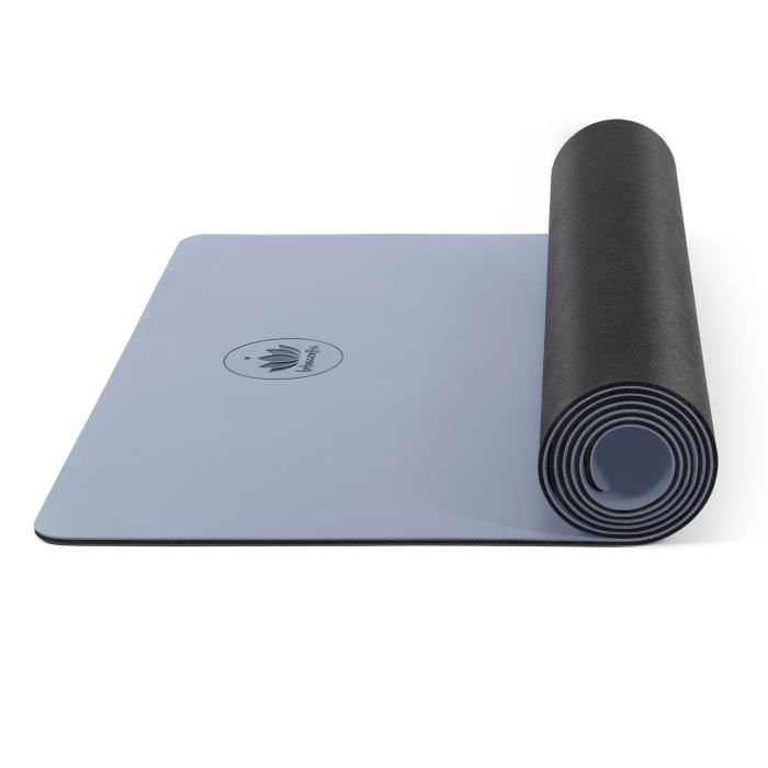 Tapis De Yoga Antidérapant Écologique - Lotuscrafts - 183 X 66 Cm - 4 Mm - Bleu