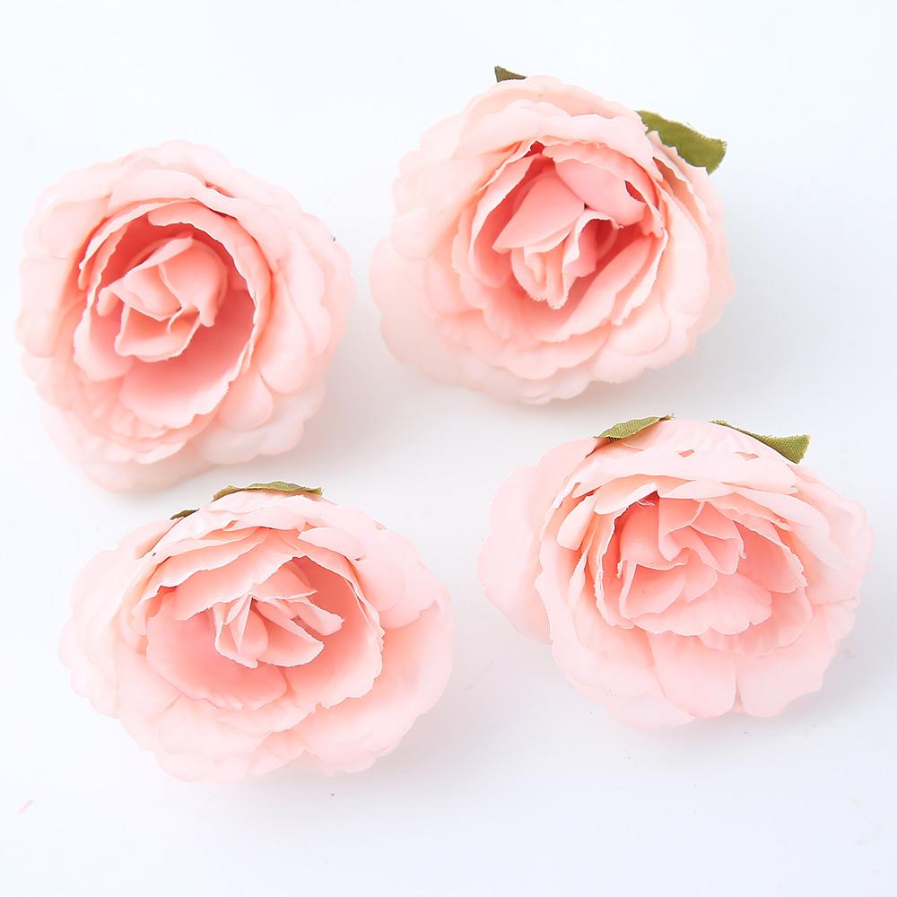 10/20Pcs Artificial Flower Heads Home Room Decoration Bridal DIY Flower Wreath Craft Handmade Gift Box Wedding Decor Accessories