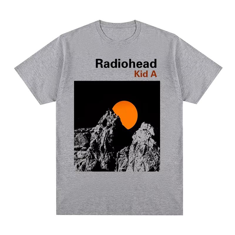 Summer Hot Sale Radiohead Vintage Rock Band Camisetas Cotton T Shirt Y2k Unisex Printed Short Sleeve Casual Outdoor Cotton Tee