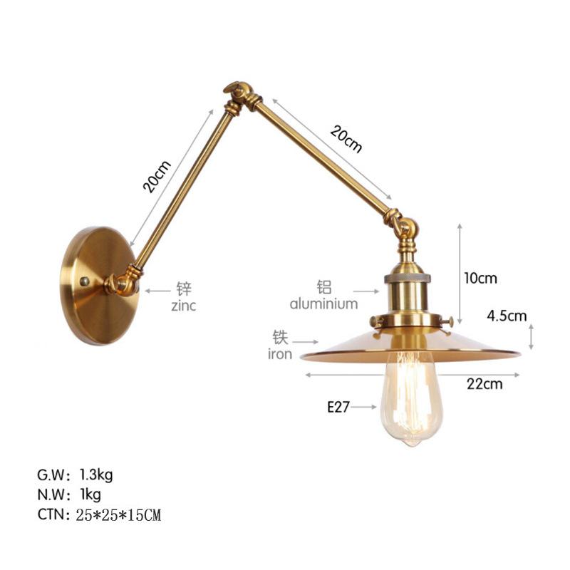 American Iron Art Multi Festival UFO Bar Restaurant Black Personality Simple Bed Room Decor Lamp for Bedroom Wall Light