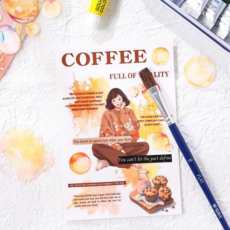 4 Sheets Colorful Bubble Stickers PET Material DIY Scrapbooking Art Collage Stationery Planner Decor Diary Stickers