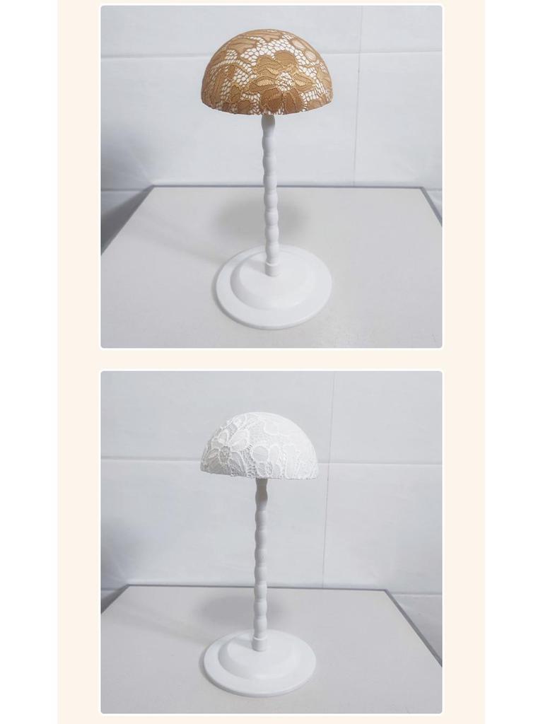 Lace Fabric Surface Wig Holder and Display Stand for Men and Women
