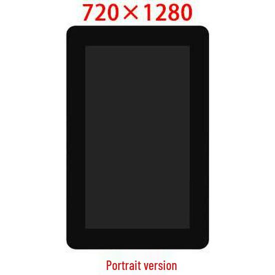 Raspberry Pi 7" DSIMIPI LCD Display 720x1280 with ESP32-P4 Compatibility