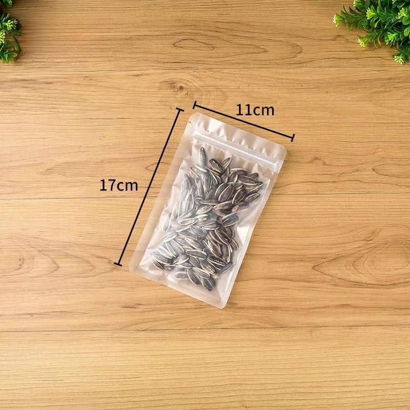 Frosted Transparent Plastic Bag Waterproof Flat Bottomed Self Sealing Pouchs Used for Jewelry Mobile Phone Accessories Candy Snacks Tea Storage Bags