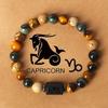 Pulsera de Ojo de Tigre y Piedra Pintada de las Doce Constelaciones
