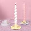 Round Candlestick Mold Color Concentrate Holder Mold Gypsum Candle Holder Mold