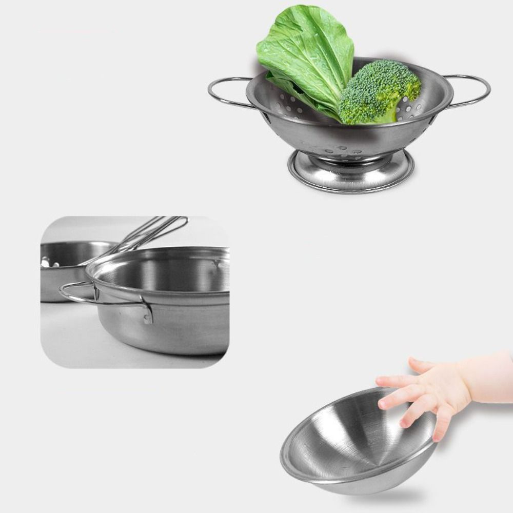 25pcs Educational Food Cooking Kitchen Toys Stainless Steel Mini Kitchen Utensils Toys   Kids Gifts