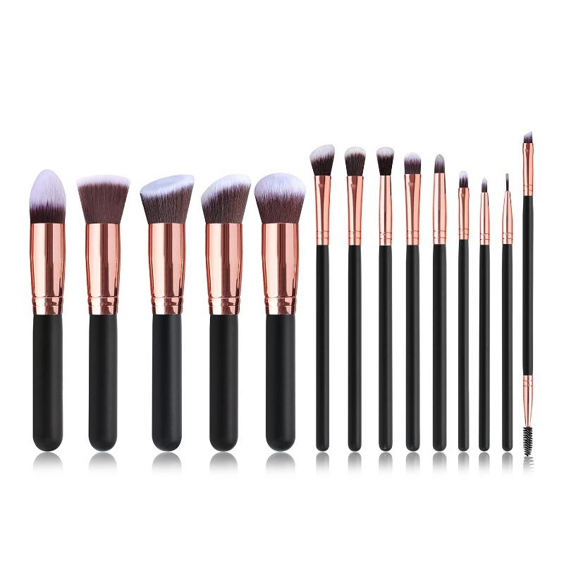 14 Makeup Brushes, Wooden Handles, Soft Hair, Eyeshadow Brushes, Blush Brushes, Brushes, Makeup Tools, In Stock