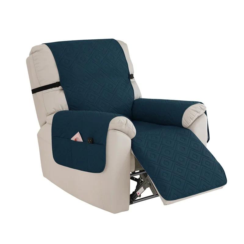 1 Seater Recliner Sofa Cover Anti-Slip Lounge Chair Cover Dog Pets Kid Dustproof Quilted Single Armchair Slipcover Hotel Home