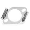 Flange de Escape de Aço 2,5 pol 63mm Oval Plano Dividido Acessório de Reparo de Substituição