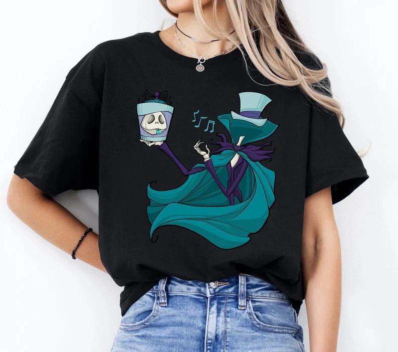 Jack Skellington Hatbox Ghost Haunted Unisexsion Shirt Jack Skellington Tshirt S