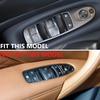Carbon Fiber Door Window Lift Switch Panel Cover Trim Accessories for Infiniti Q50 2014-2020
