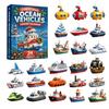2026 Christmas Countdown Calenda, 24 Rescue Vehicle Christmas Car Ornament,Holiday Gift for Christmas