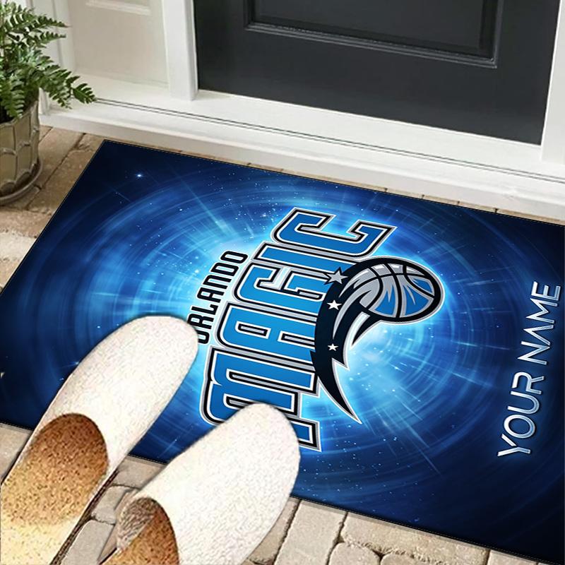 Custom Namebasketball Orlando Logo Carpet, Indoor Rug, Chair Rug, Living Rooms, Doormat Made From Polyester Home Decor Birthday Christmas Gifts