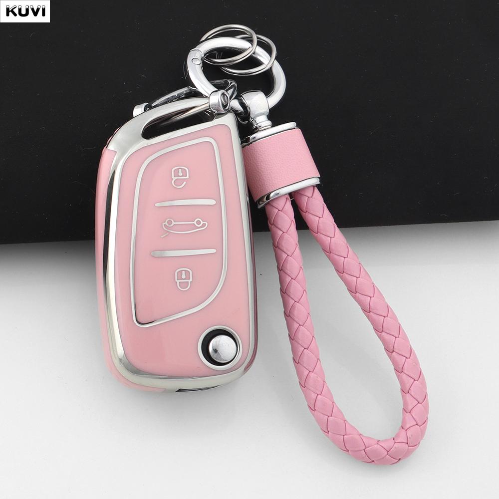 Tpu Car Folding Key Case Cover Shell Fob For Citroen C1 C2 C3 C4 C5 Xsara Pica For Peugeot 306 407 807 For Ds Ds3 Ds4 Ds5 Ds6