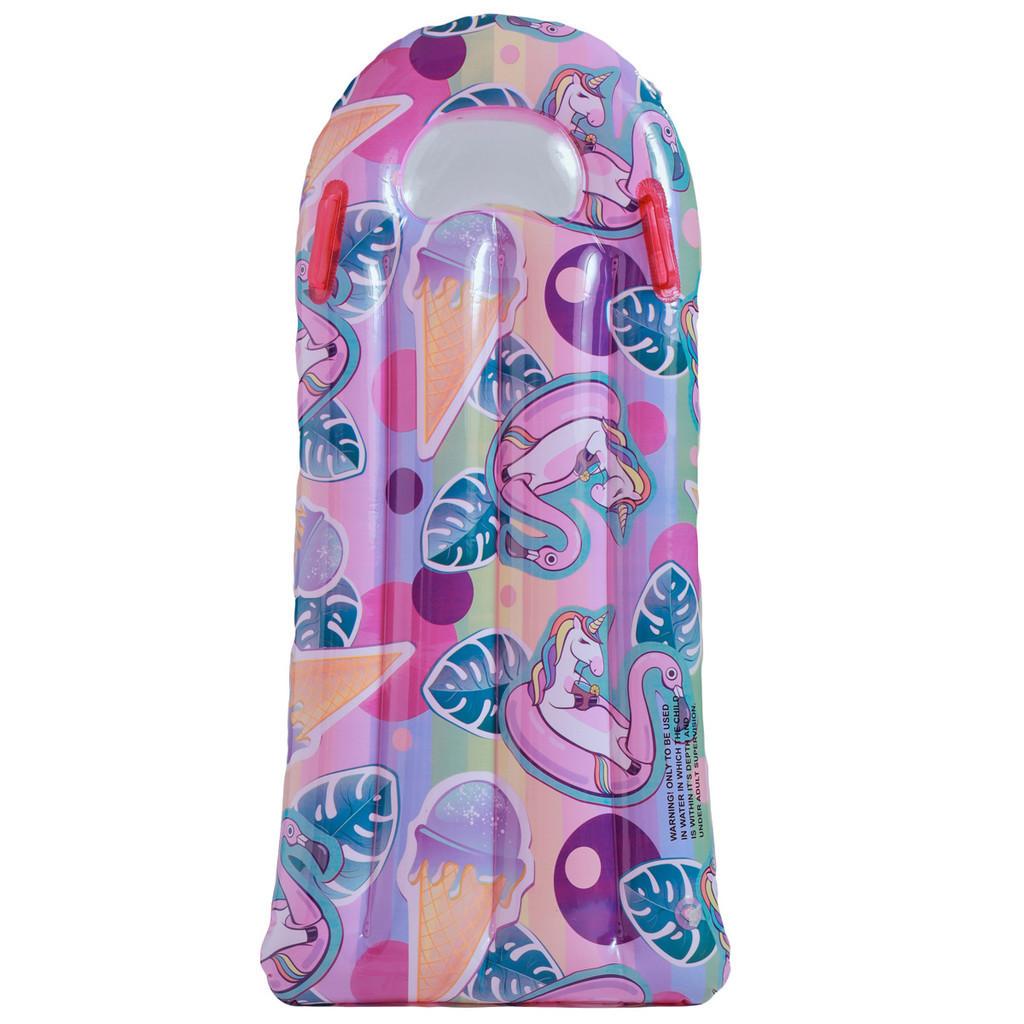 Thickened Inflatable Child Surfboard Floating Handle Float Board Water Slide Board Swimming Equipment Swimming Ring Unicorn