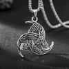 Nordic Vikings Necklace Legend Odin Horn and Dragon Pendant Necklace