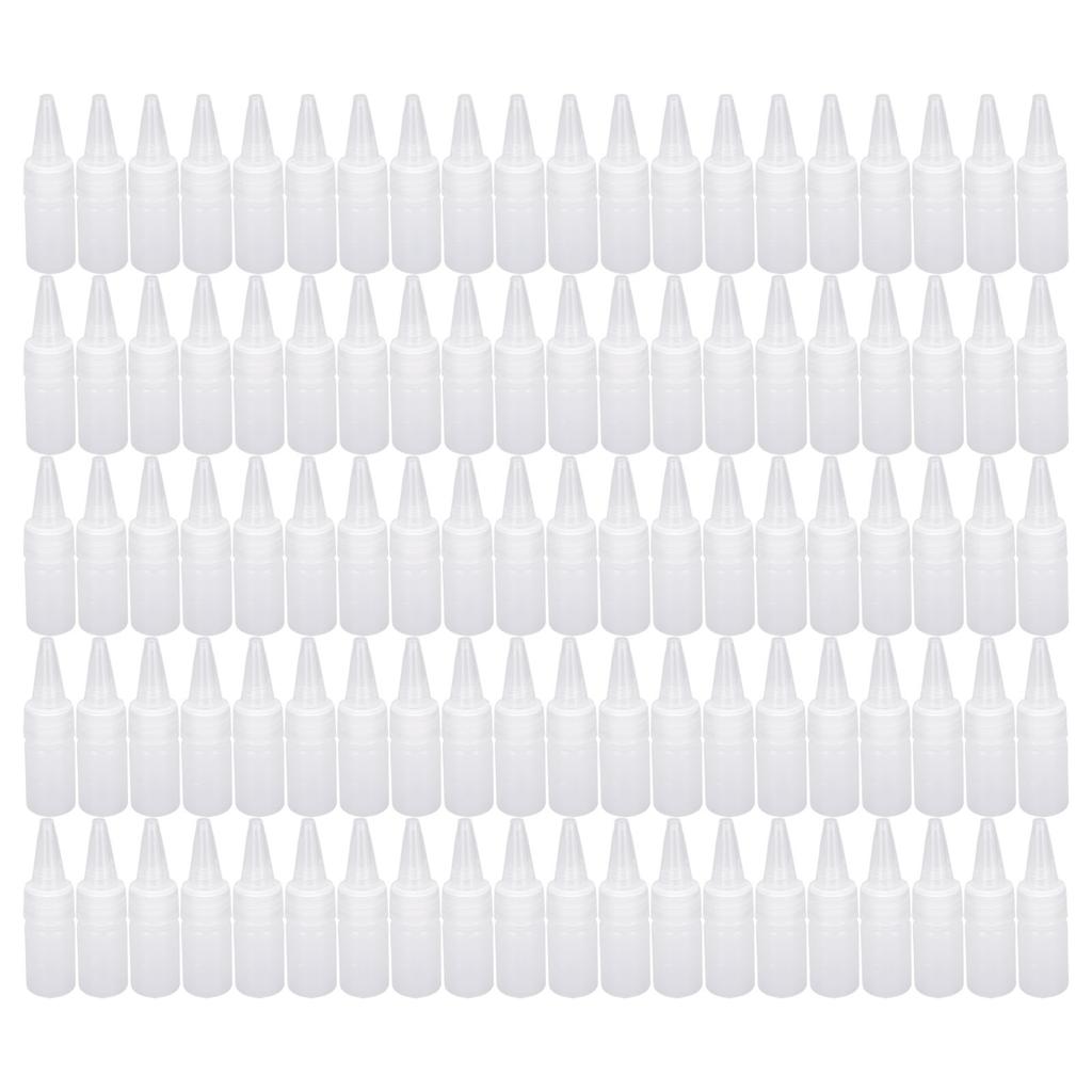 100CPS Squeeze Bottles 10ml Capacity Semitransparent Multifunctional Plastic Empty Squirt Bottle for Paint