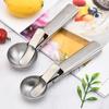 Fruit Baller Stainless Steel Fruit Scooper Easy To Operate One-Click Digging Comfortable Grip Kitchen Fruit Ball Maker