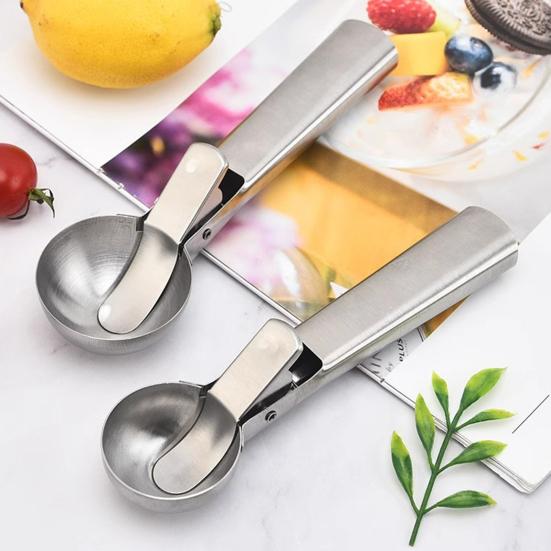 Fruit Baller Stainless Steel Fruit Scooper Easy To Operate One-Click Digging Comfortable Grip Kitchen Fruit Ball Maker