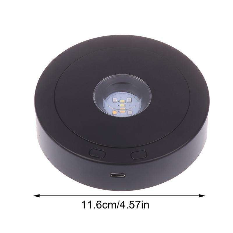 Drehbarer Displayständer Für Kristalle Glaswaren Speed Einstellbare Drehbühne 4,5" 7 Lichtmodi LED Drehbarer Displayständer