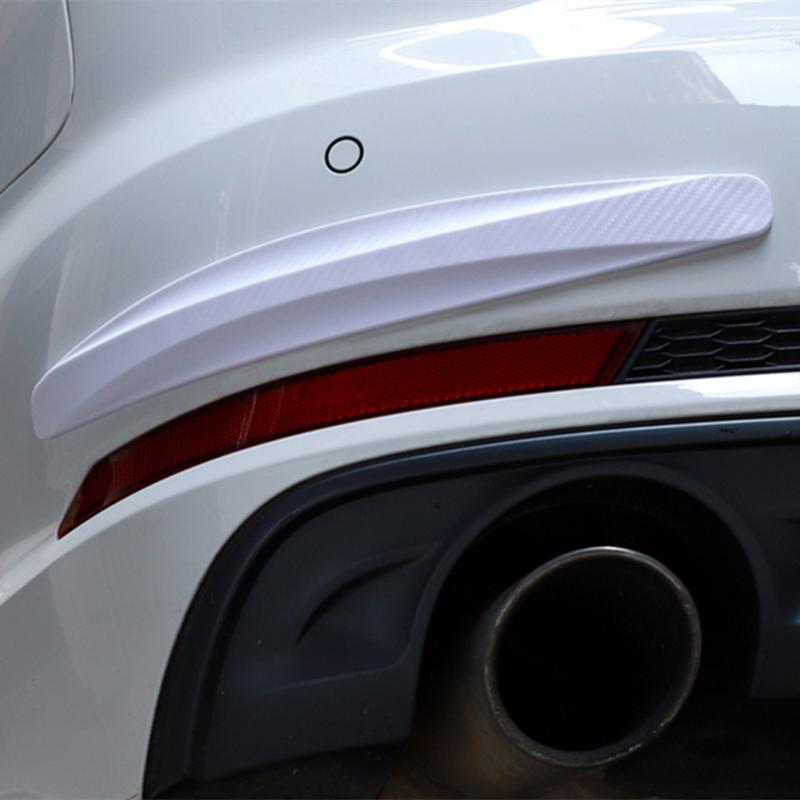 2Pcs 40x5CM Car Bumper Protector Guard Anti-Scratch Strips Sticker 4PCS 14x2.5CM Car Door Protection Anti-collision Body