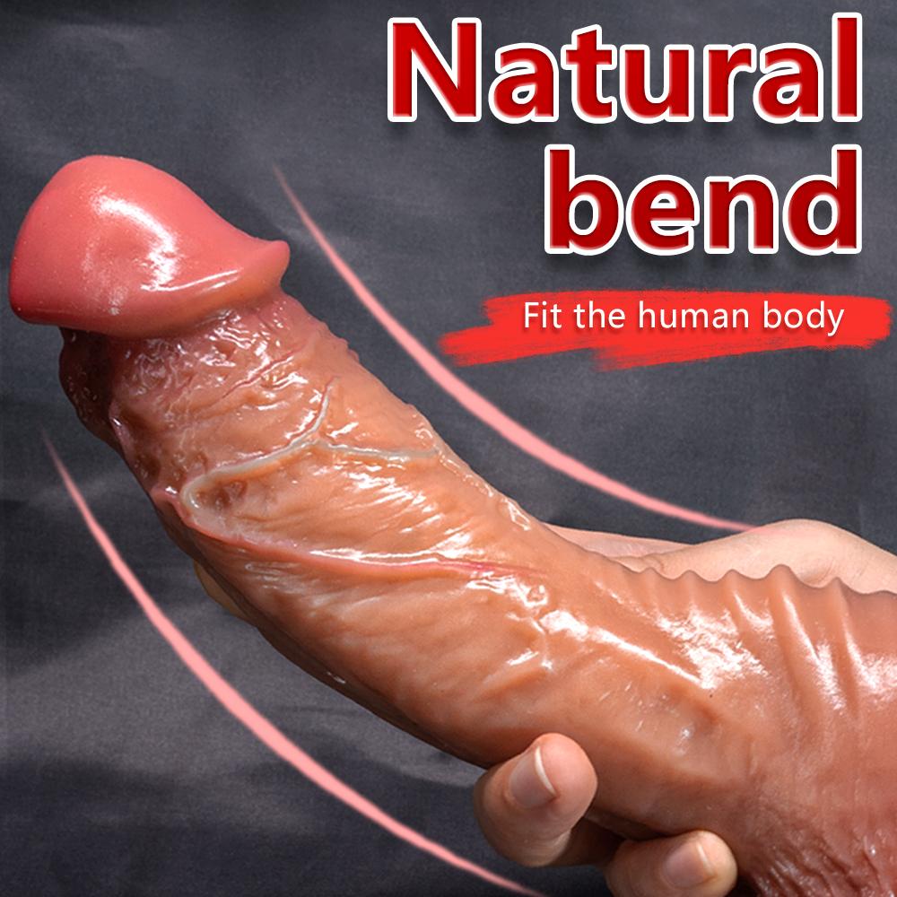 Liquid Silicone Dildo Cocked Head Artificial Penis Makeup Female Masturbator Thick Long Vacation Penis Adult Sexual Supplies