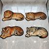 Absorbent Tiger Carpet Rug 2D Flat Wolf Floor Mat New Lion Doormat  Bedroom Bathroom