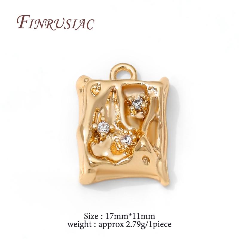 Pendentifs décoratifs plaqués or 18 carats pour boucles d'oreilles, breloques fleurs/soleil/lune pour bijoux, accessoires pour la création de bracelets DIY