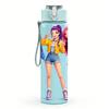 1 ud. Vibrante Brillante Banda de Chicas Kpop Busto 750ml Botella de Agua de Plástico de Color Tapa con Pitorro abatible a Prueba de Fugas Para Deportes Oficina Uso en Casa