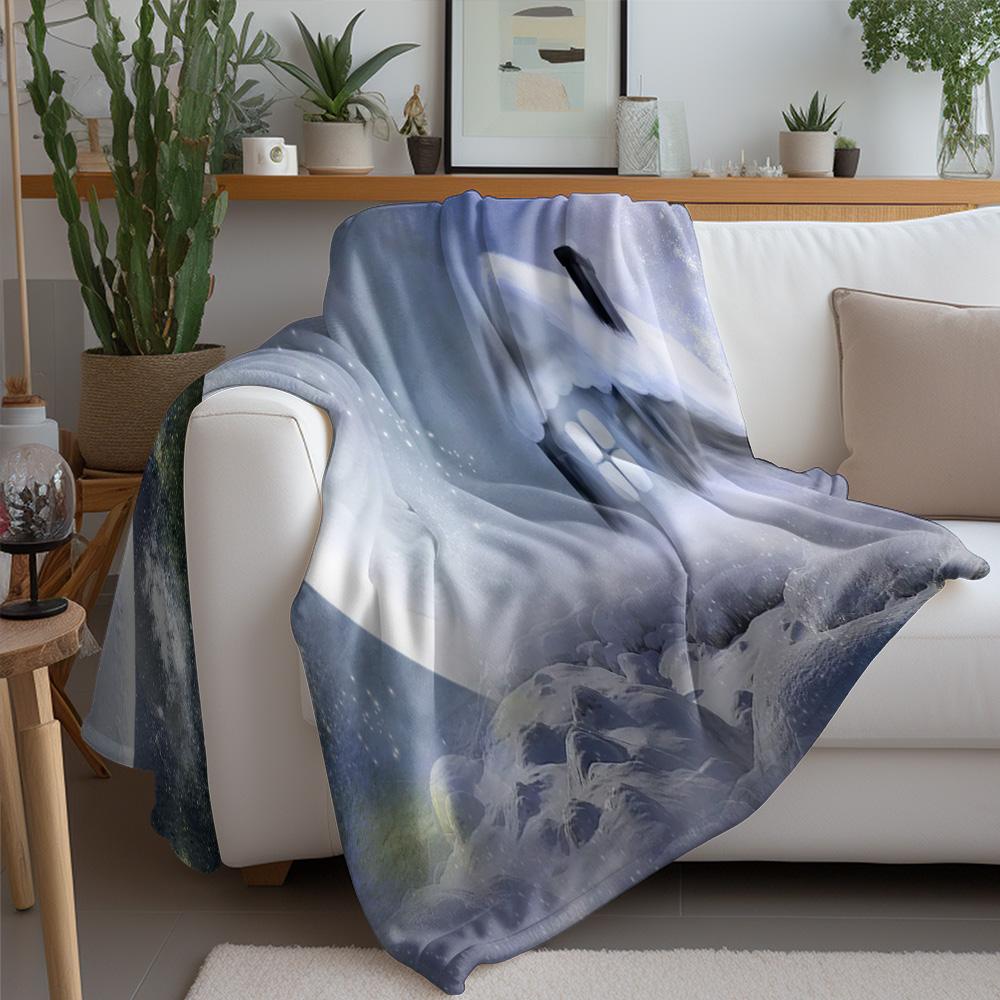Tuniu Landscape Water Reflection Sofa Bed Blanket Throw for Living Room Bedroom Decoration