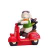Cat Resin Dog Riding Motorcycle Action Figure Model Toy Micro Decorate Landscape