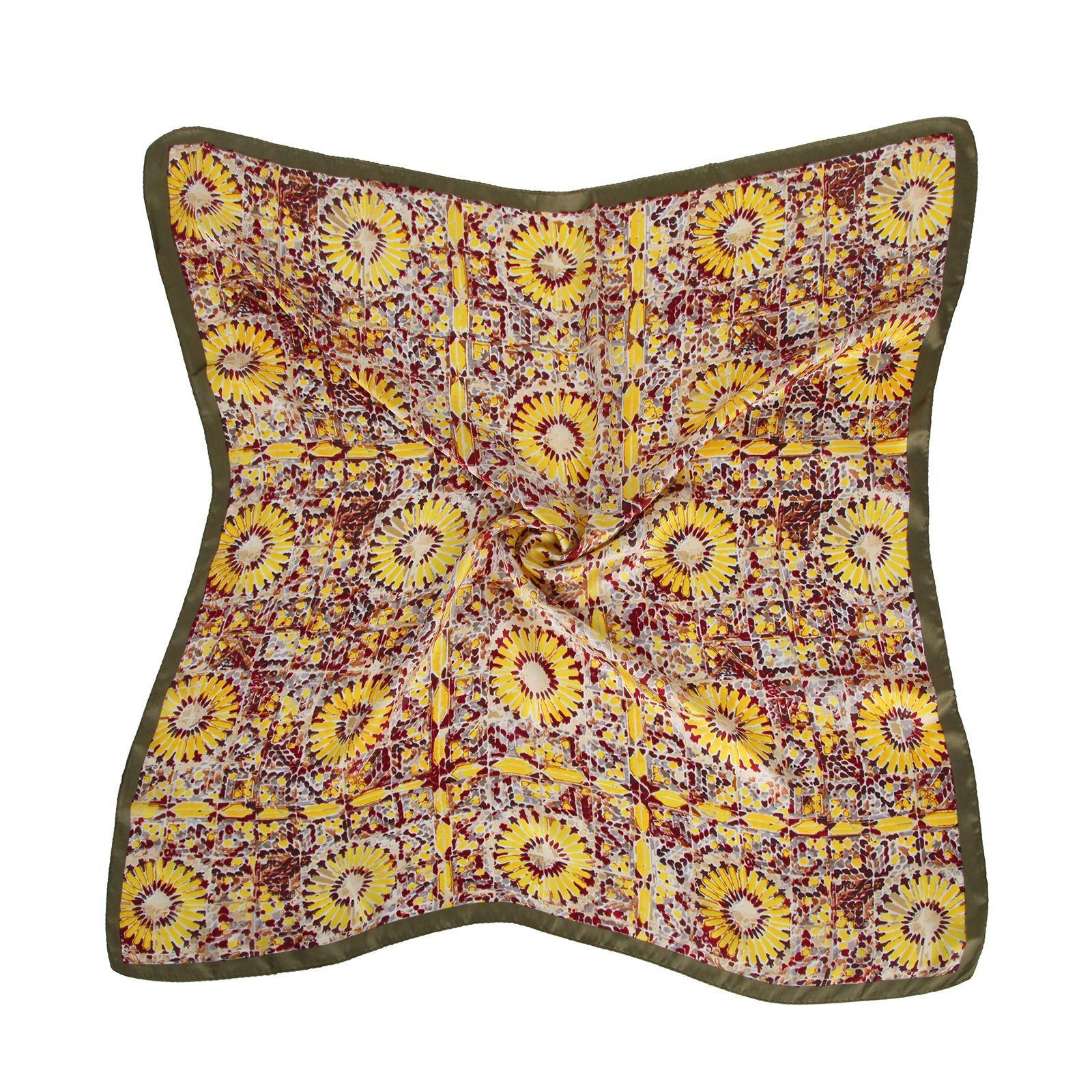 

70 * 70 Солнцезащитный маленький квадратный шарф с большим принтом, женский шелковый шарф, тонкий легкий солнцезащитный шарф, повязка на голову 70*70