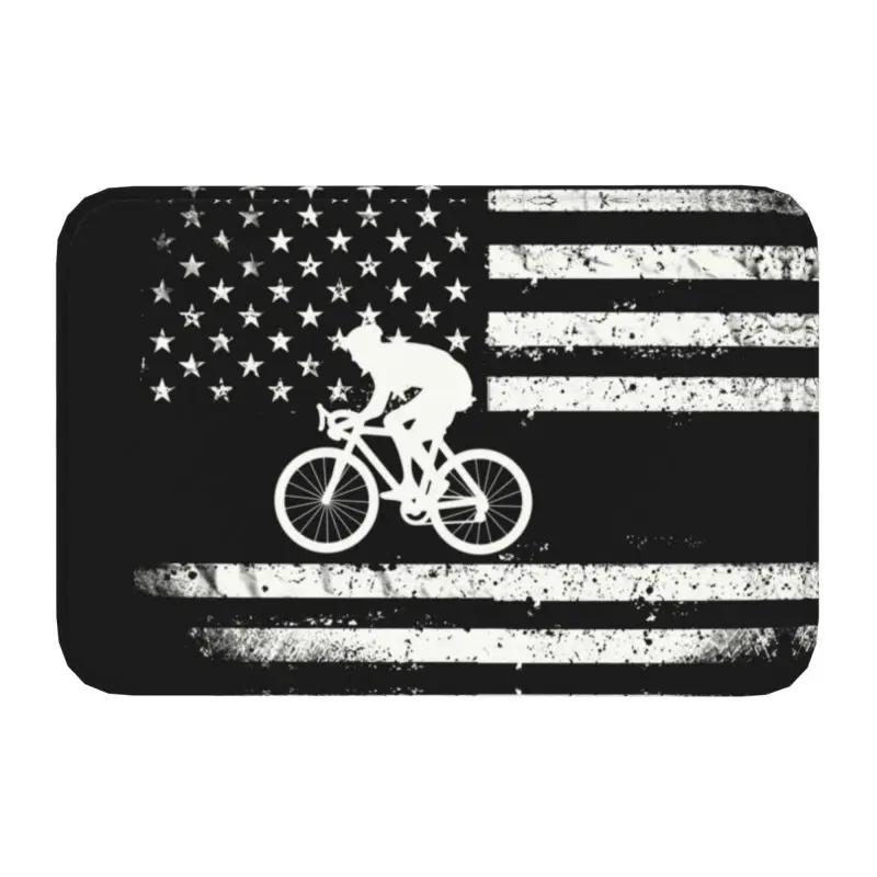 Personalized Bicycle Bike Riders Doormat Mat Anti-Slip Bicycling Cyclist MTB Mountain Biking Kitchen Bath Toilet Rug Carpet