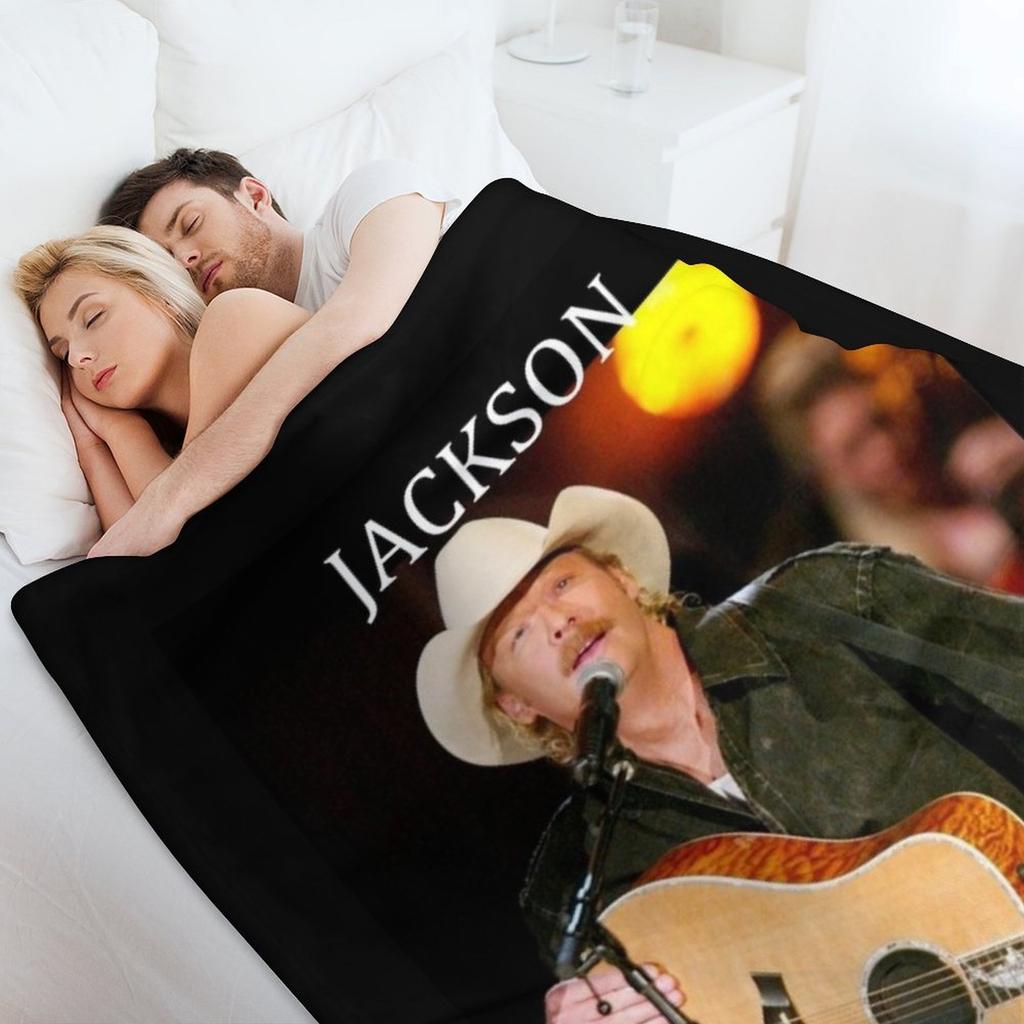 ALAN JACKSON Throw Blanket Soft Big for sofa Weighted Soft Plush Plaid Blankets