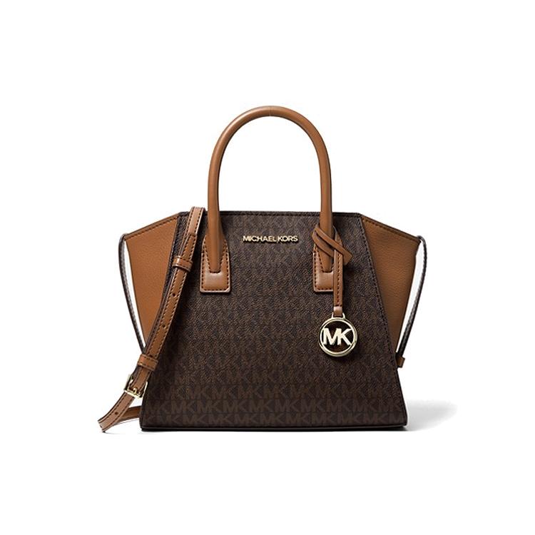 

New MICHAEL KORS Avril Canvas With Leather Ear Bag Handbag Shoulder Bag Crossbody Bag Small Size Women s Acorn Brown 35F1G4VM2B-BROWN 31*13*19CM