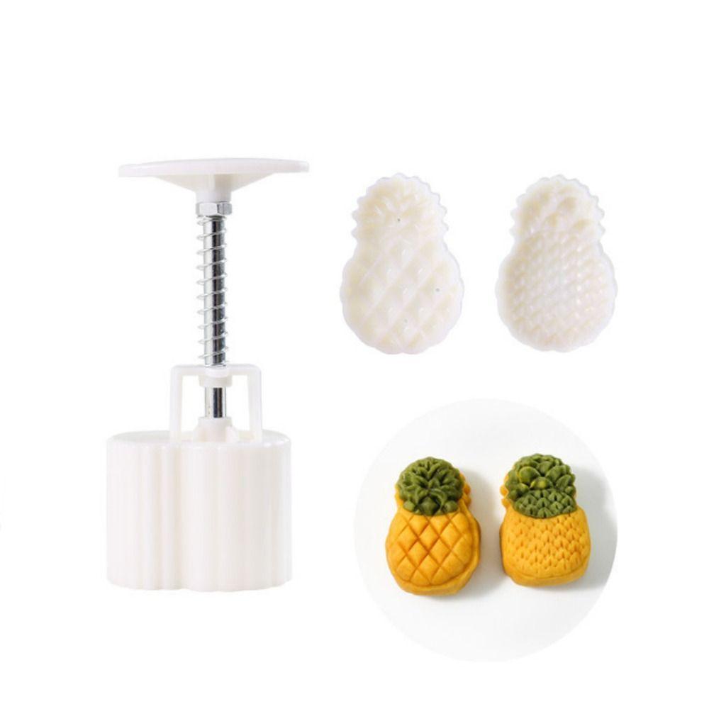 2pcs/set Embossed Mooncake Mold Hand-Press Pastry Mold Baking Tool Cookie Mold  Bakery