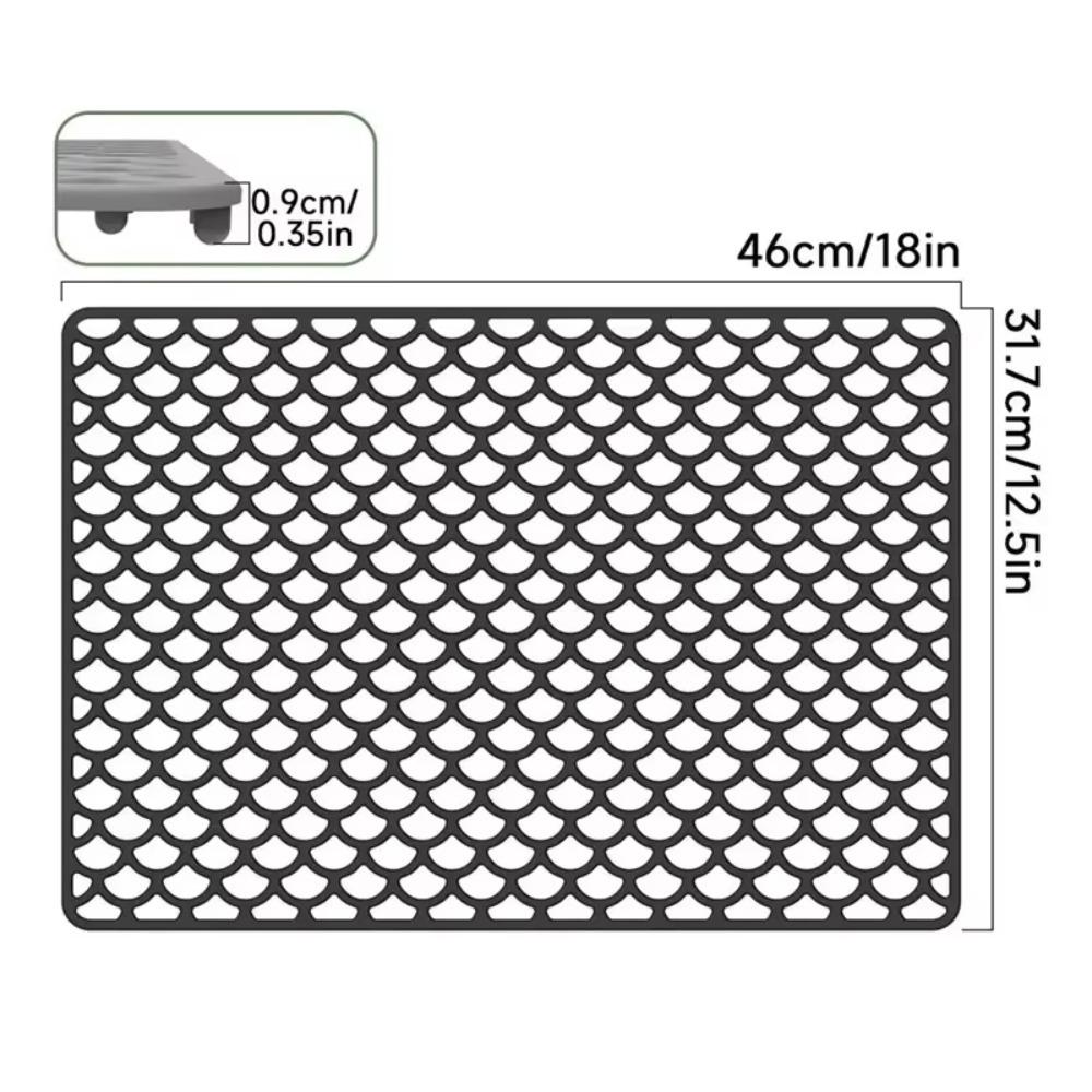 Rutschfeste Abtropfmatte für Geschirr, faltbare rutschfeste Spülbeckenmatte, Spülbeckenschutzmatte, Haushalt