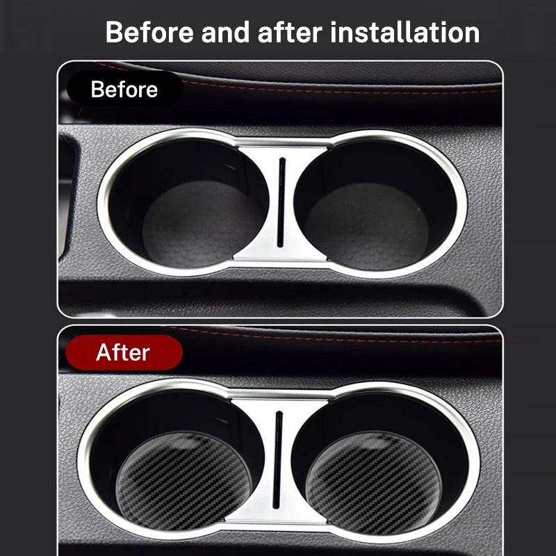 Car Sticker 2025 Hot For Tesla 2PCS Car Coaster Silicone Water Cup Slot Non-Slip Mat PVC Pads Model 3 Y S X 2021 Roadster Cybert