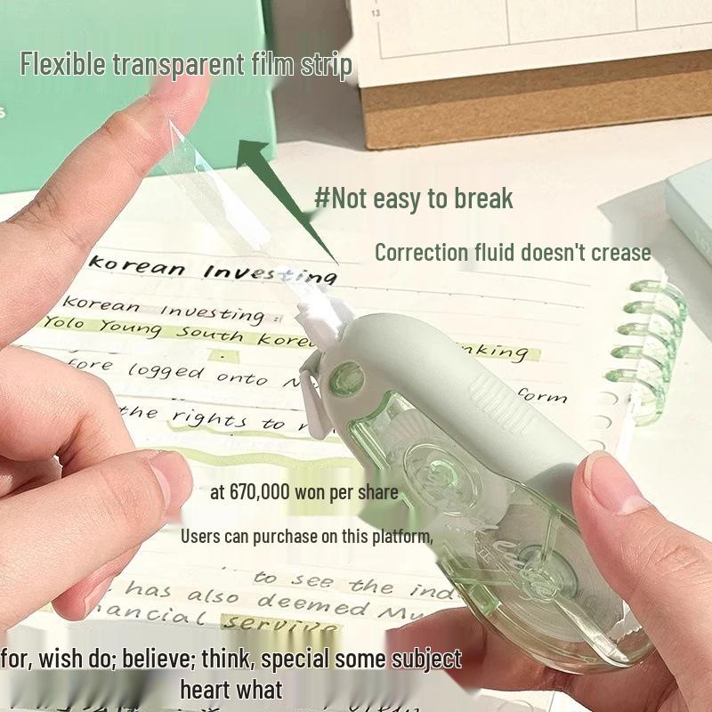 Thick, Durable, Drop-Proof Correction Tape for Students - Smooth, High-Capacity Use