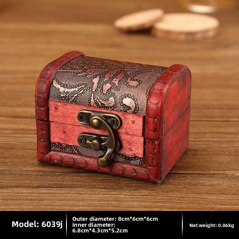 European Creative Wooden Box Storage Storage Box Happy Candy Box Gift Jewelry Packaging Box Crafts Small Box