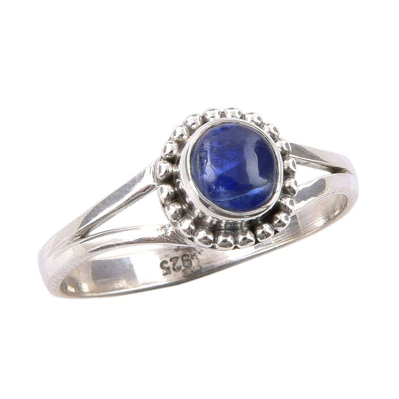 Natural Kyanite Gemstone Handmade 925 Sterling Silver Jewelry Ring Size 7 p0L02
