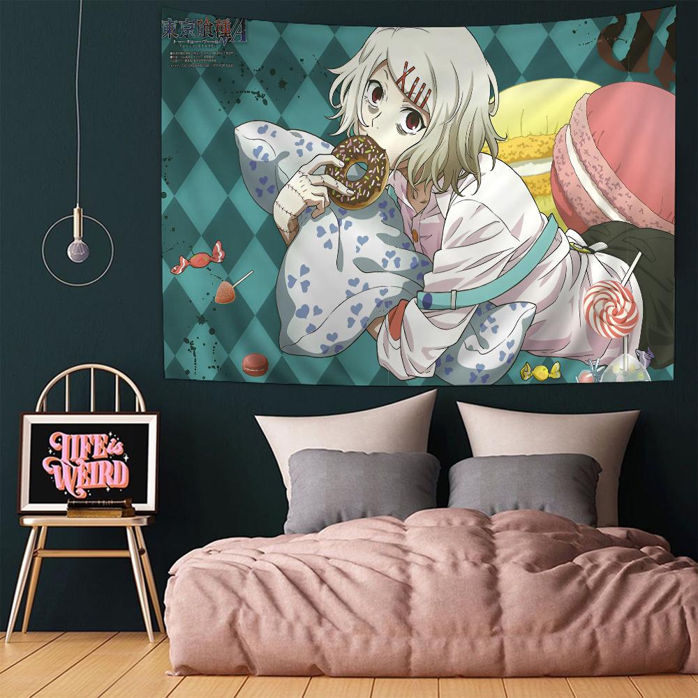 

Tokyo Ghoul Juuzou Suzuya Anime Printed Large Wall Tapestry Art Decor for Study Room Home Dorm Dark Style Room Decor Blanket 74x94cm(29x37in)