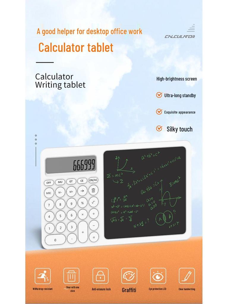 Multifunctional Large Screen Calculator with Handwriting Board for Finance, Office Notes, and Drawing